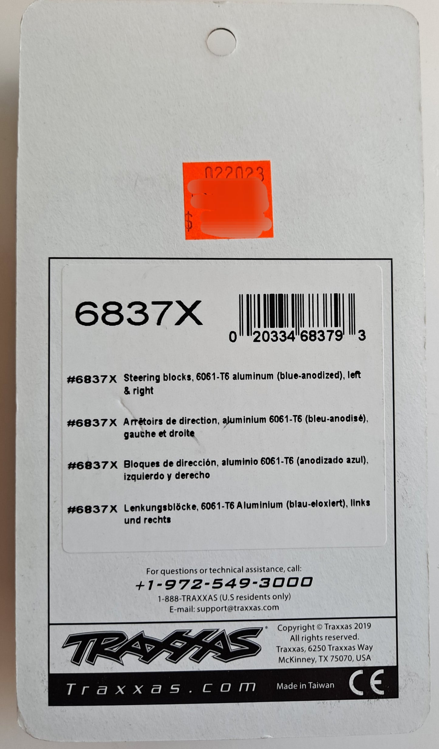 Traxxas Aluminum Steering Blocks (Left and Right) Blue #6837X