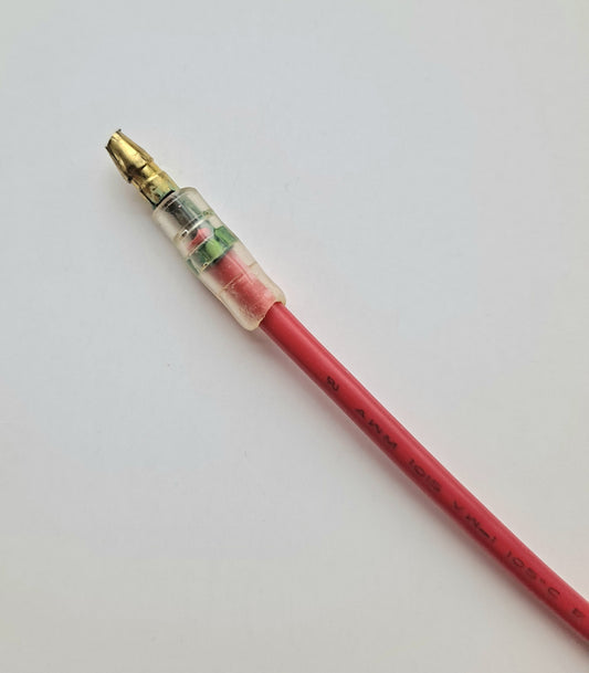 Tamiya Motor Lead 3.5mm Bullet with 6" Pre-Tinned Lead 16AWG (1 Red) DLR1055.35R