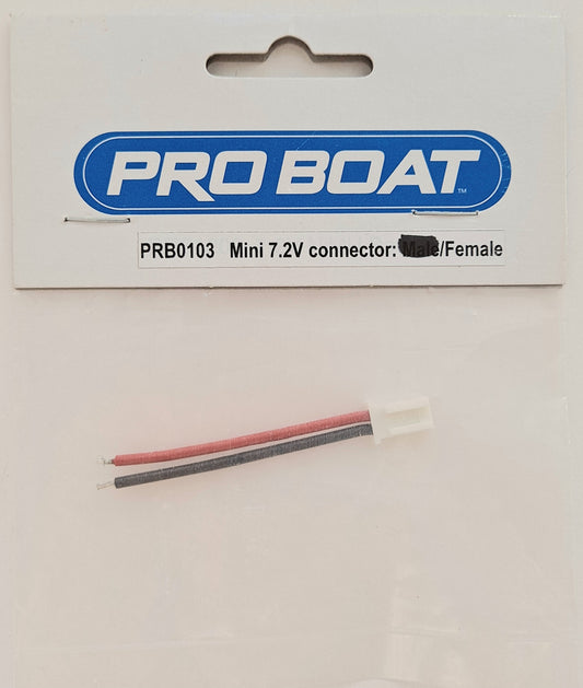 Open Bag Pro Boat Female (Only) Mini 7.2V Connector with Leads PRB0103
