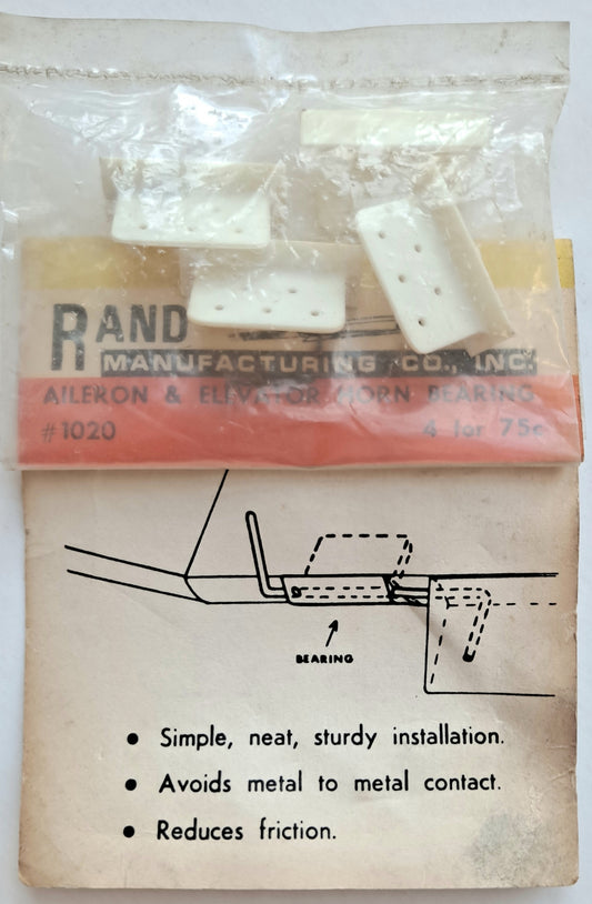 Vintage NOS Rand Plastic Aileron & Elevator Horn Bearing (4 pcs) #1020