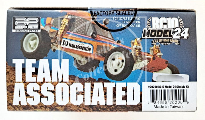 Team Associated RC10 Model 24 RC car kit packaging on a white background