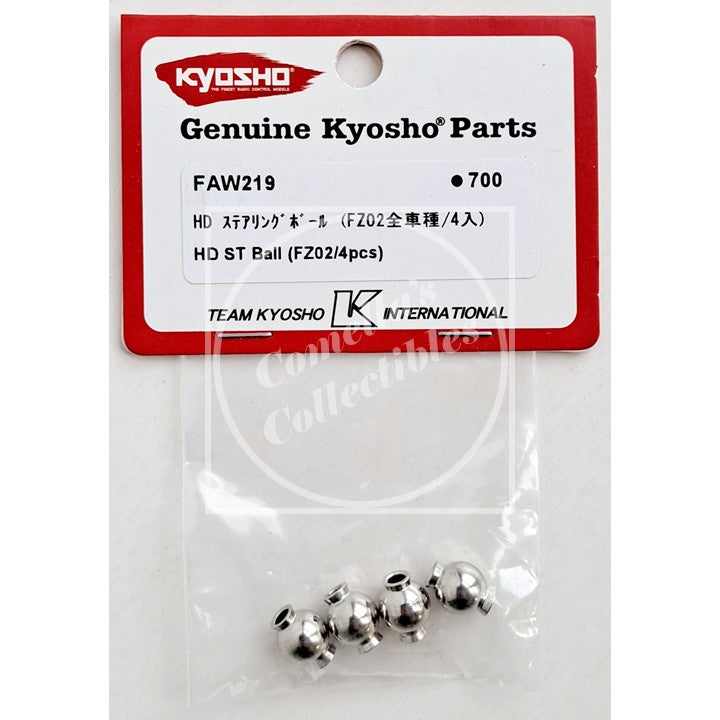 Kyosho FAW219 Heavy Duty Stainless Steel Ball for FZ02 (4 pcs)