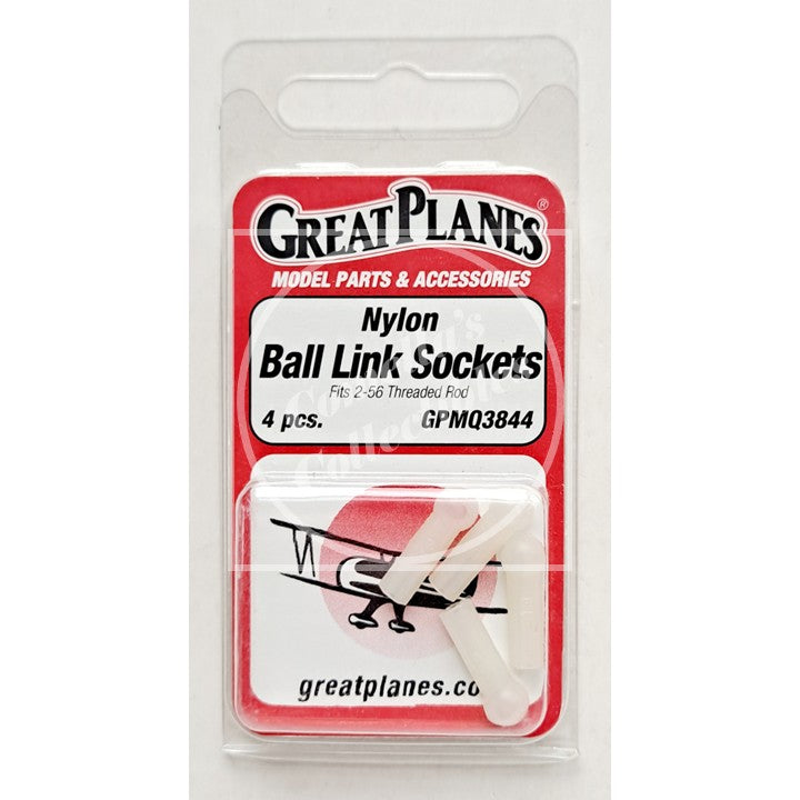 Great Planes GPMQ3844 Nylon Ball Link Sockets (4 pcs)