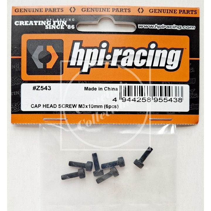 HPI Racing Cap Head Screw M3 X 10mm Hex Drive (6 pcs) Z543