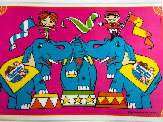 Vintage 1969 Ringling Brothers Barnum & Bailey Placemats (2)