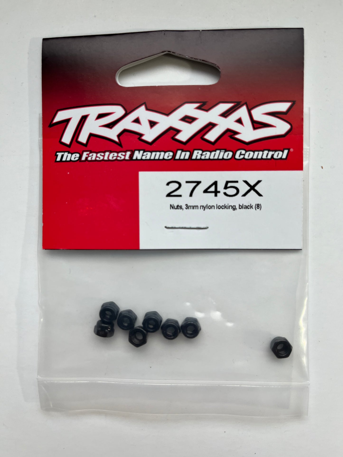 Traxxas 3mm Nylon Locking Nuts (black) (12 pcs) #2745X