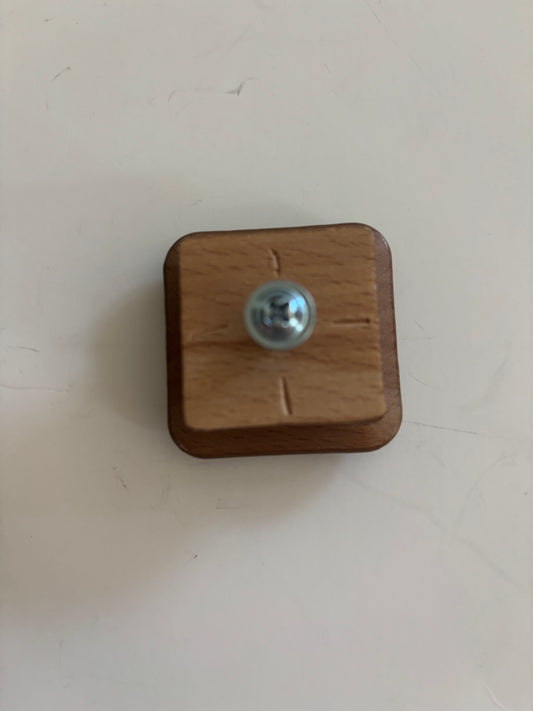 Longaberger Dark Brown Wooden Basket Knob 1 3/4" x 1 3/4"