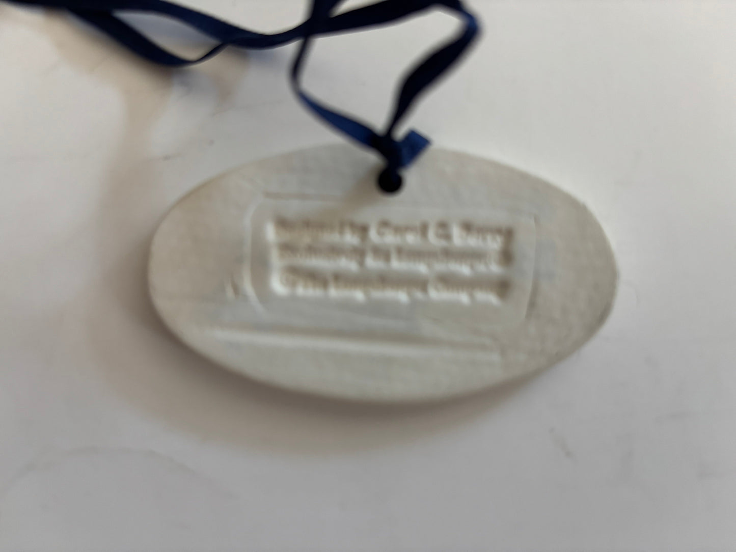 Carol Berry Ceramic "Make A Basket, Make A Memory" Longaberger Basket Tie On