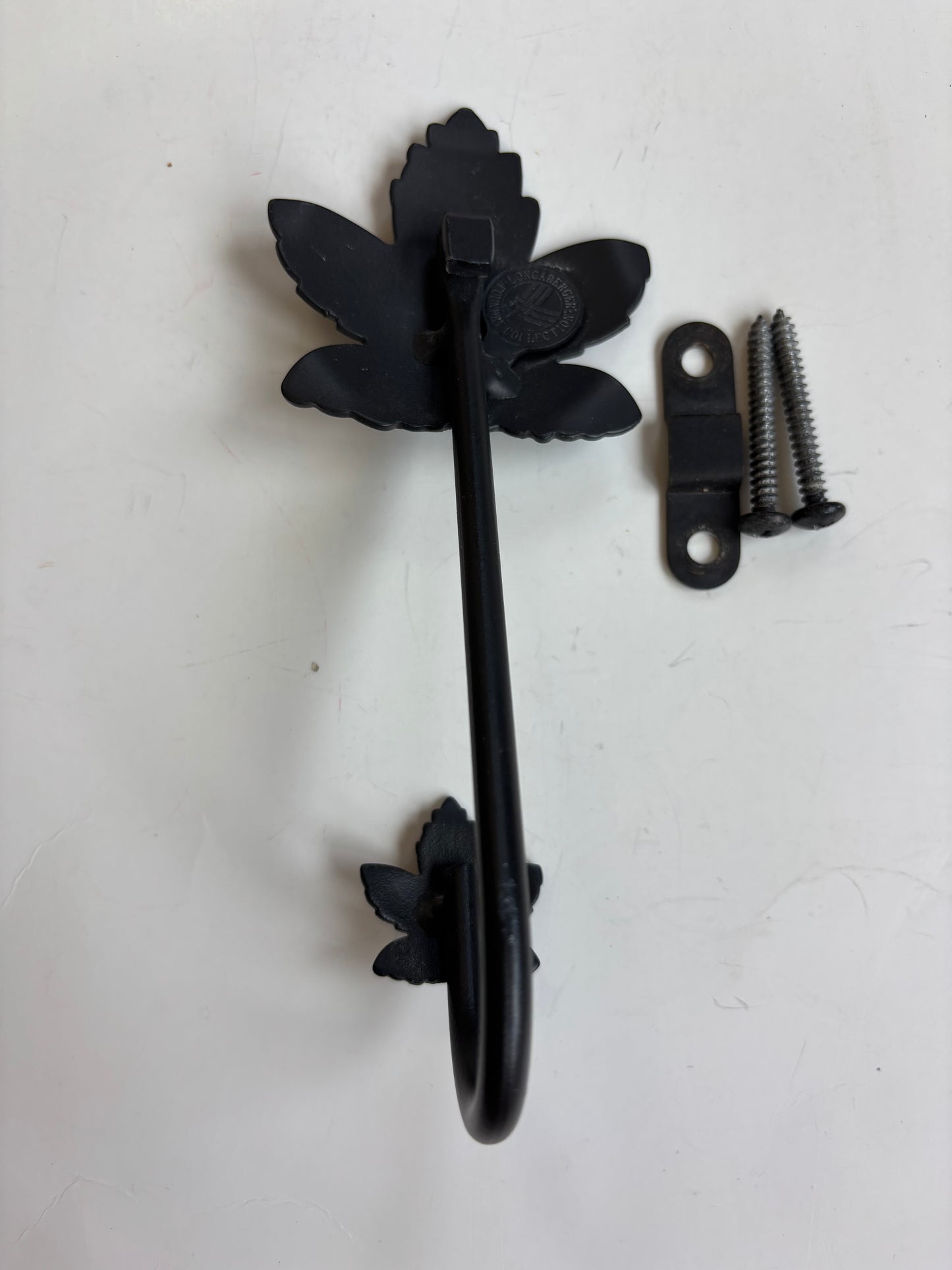 Longaberger Wrought Iron Maple Leaf 7" Wall Hook