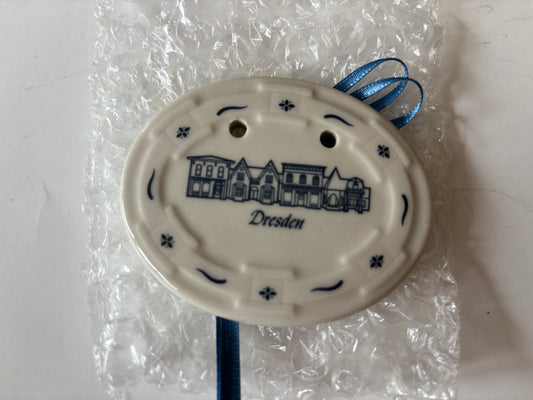 Longaberger Blue Dresden Tour Basket Tie On - NIB - #31461