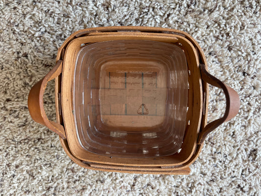 Longaberger 1994 Sweet Basil Booking Basket w/protector
