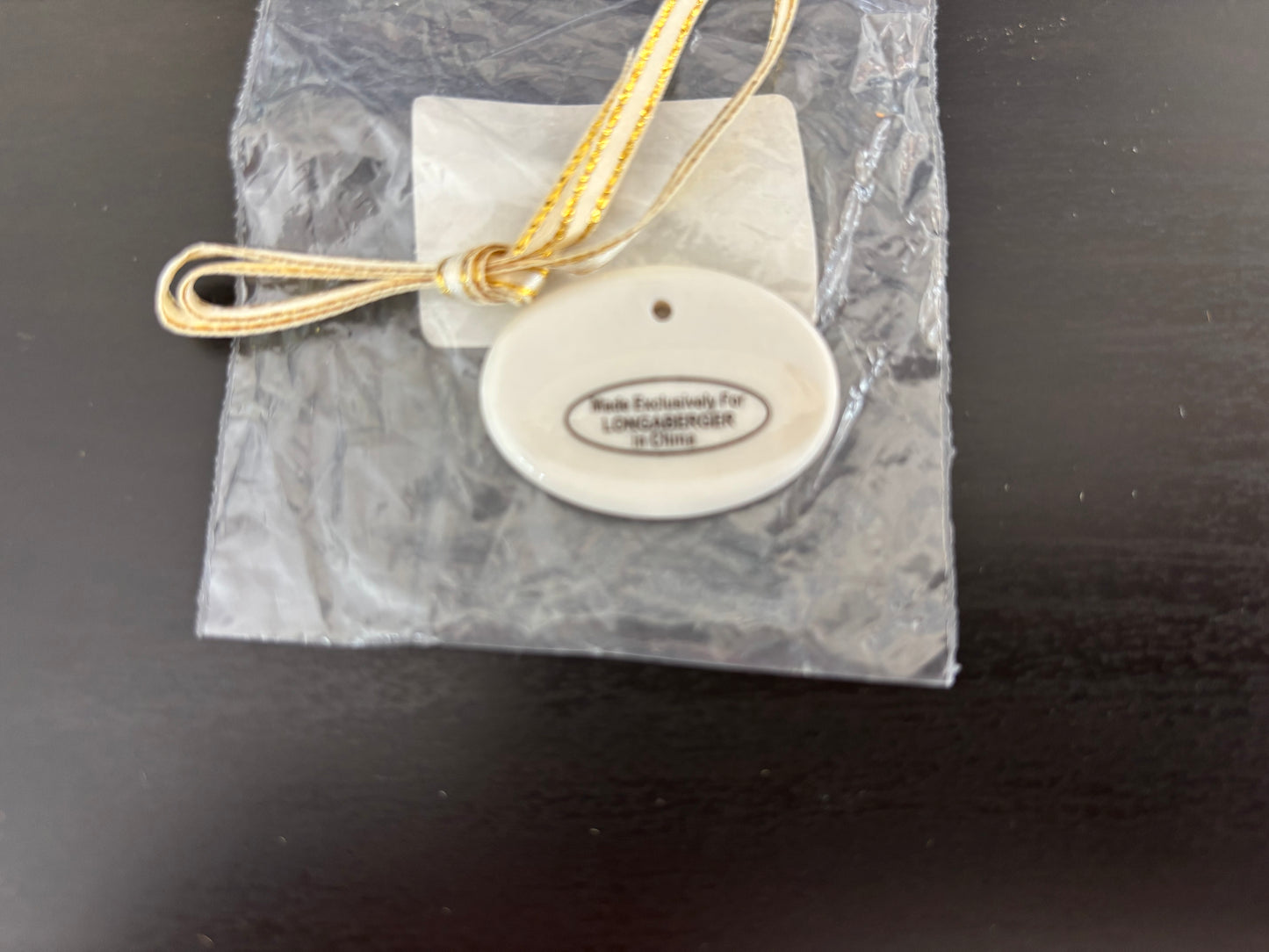 Longaberger 2007 Peppermint Stripe Tree Trimming Basket Tie On - NIB