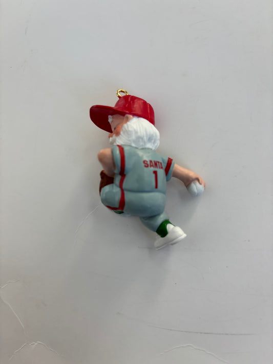 Vintage Hallmark 1989 Here's The Pitch Santa Ornament