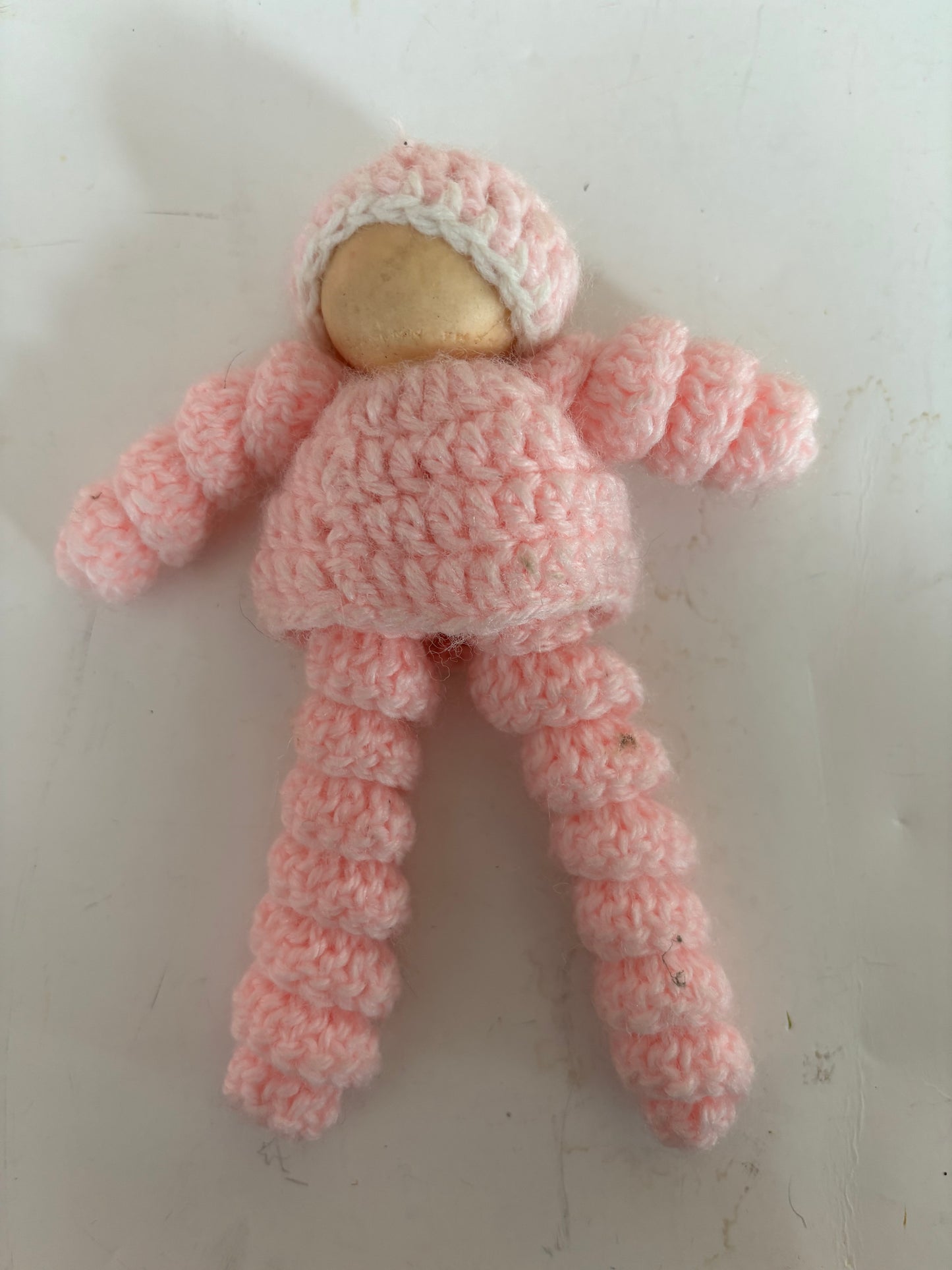 Vintage Miniature Cabbage Patch Head/Crocheted Body Doll