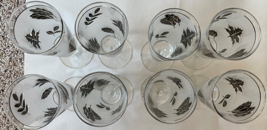 Vintage Libbey Fall Foliage Pilsner Glasses (Set of 8)