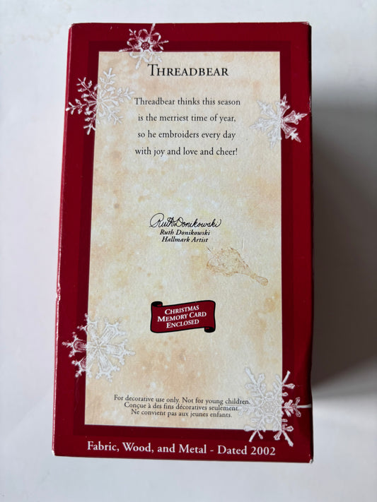 Hallmark Keepsake 2002 ThreadBear Ornament - NIB