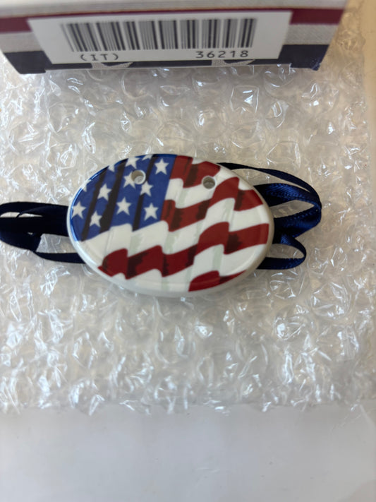 Longaberger Oval Flag Basket Tie On - NIB #36218