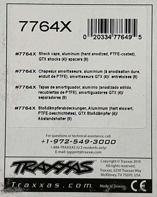 Traxxas PTFE-Coated Aluminum Shock Caps (4 pc) #7764X