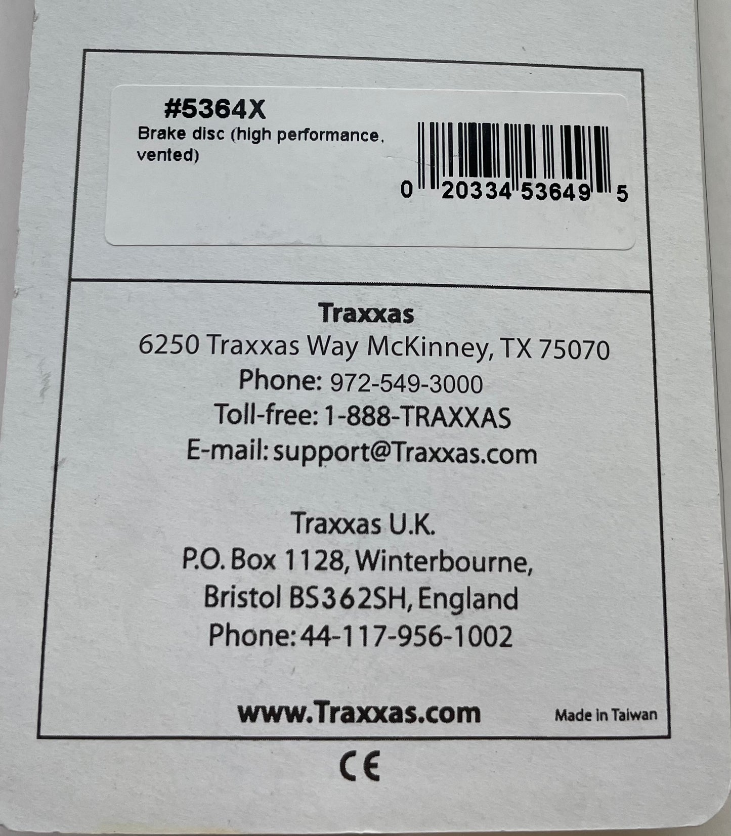 Traxxas High Performance Vented Brake Disc #5364X