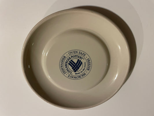 Longaberger Woven Traditions Blue Candle Plate