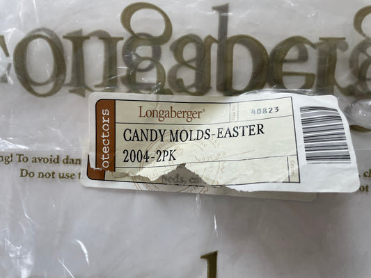 Longaberger 2004 2 Pack Easter Candy Molds - NIB - 40823