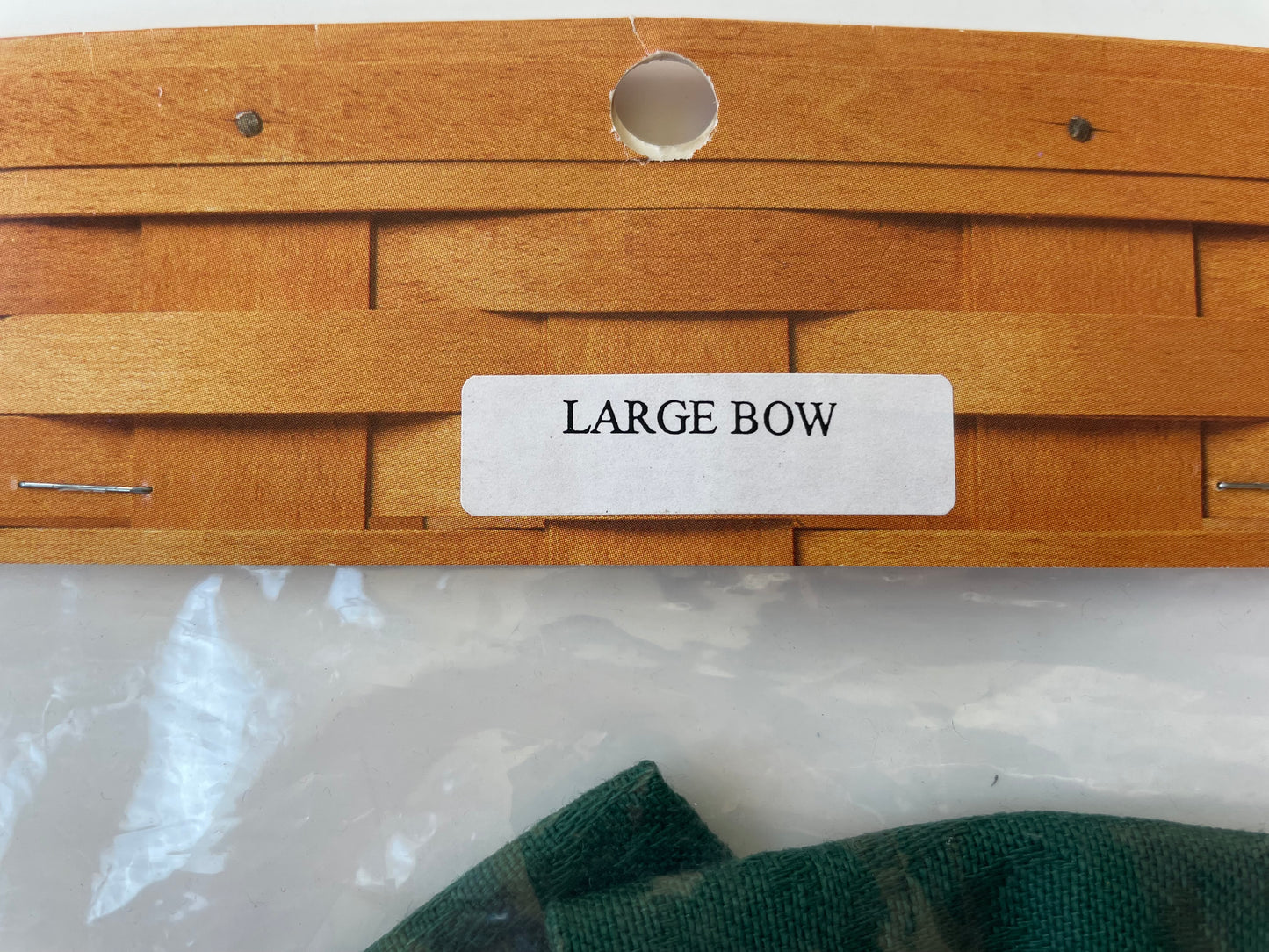 Longaberger Large Ivy Bow Basket Tie On - NIB - #209639