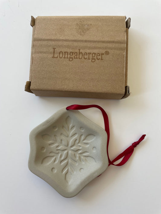 Longaberger Snowflake Cookie Mold Ornament - NIB