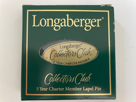 Longaberger Collectors Club 5 Year Charter Member Pin - #74675