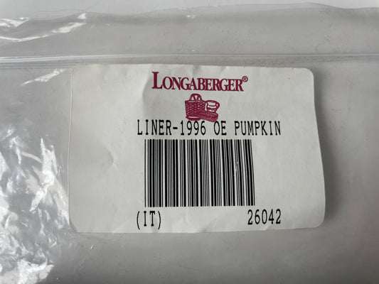 Longaberger 1996 OE Pumpkin Basket Liner - NIB #26042