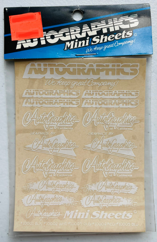 Autographics Mini Sheets White Stickers #10002