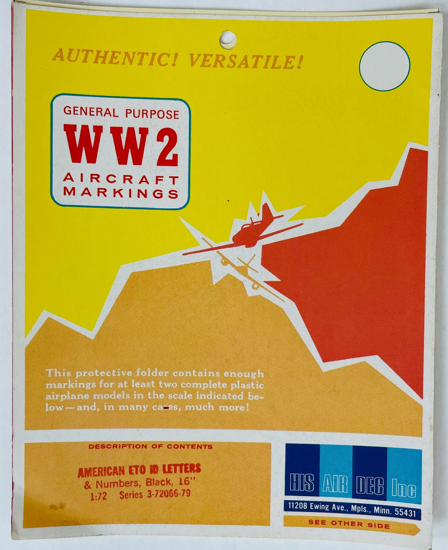His Air Dec Inc. 1/72 American ETO ID Letters Aircraft Decals #3-72066-79