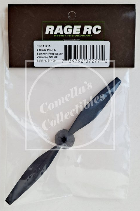 Rage RC 2-Blade Prop & Spinner; S. Cub MX, MX4, Warbirds Prop Saver Ver RGRA1215
