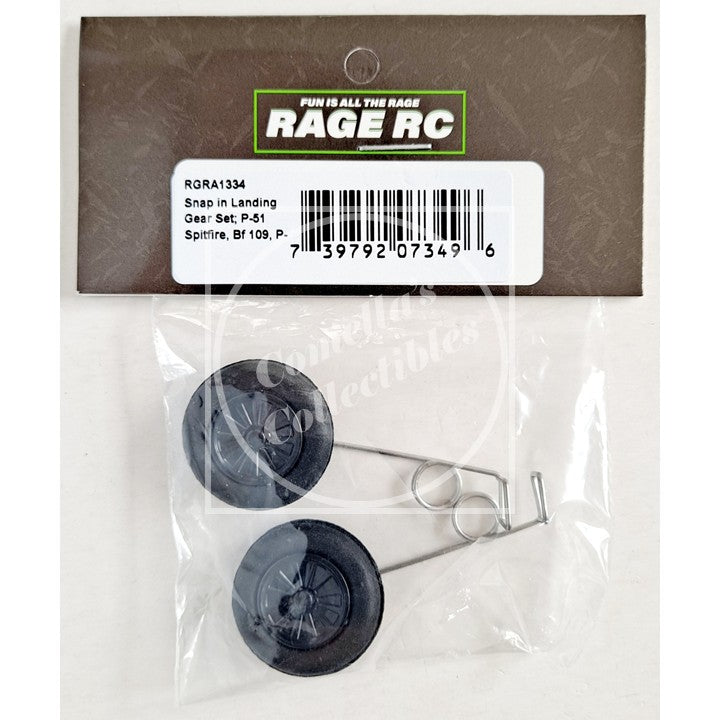 Rage RC RGRA1334 Landing Gear Set for Micro Warbirds (Snap in Style)