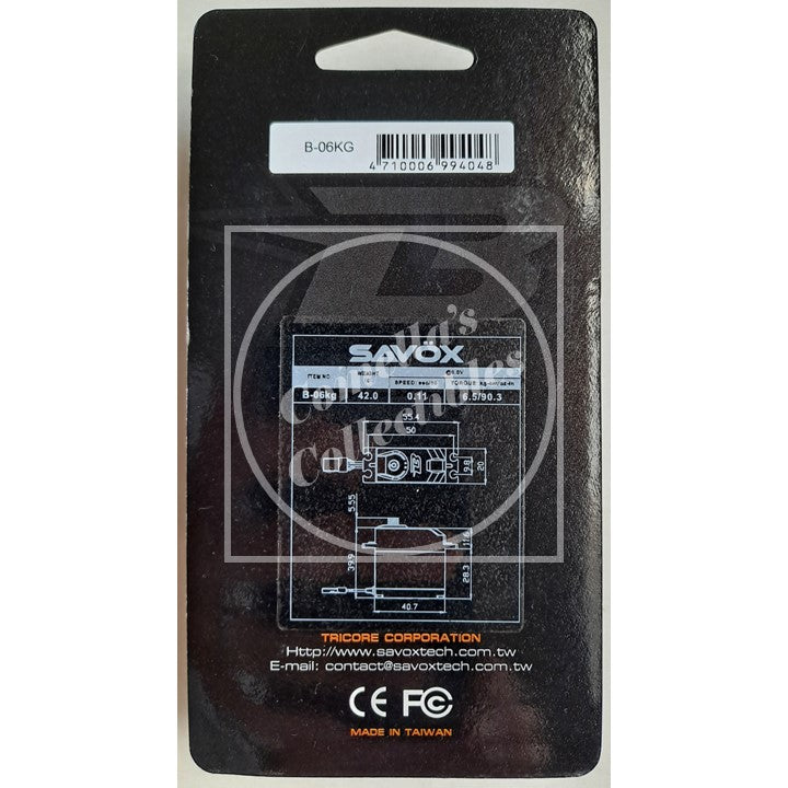Savox Budget Analog Servo 0.11sec / 90oz-in @ 6V, Standard Size, Plastic Gears