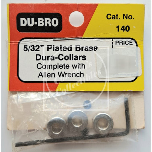 Open Bag Du-Bro 5/32" Plated Brass Dura-Collars #140