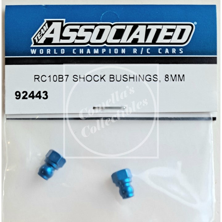 Factory Team Associated RC10B7 8mm Blue Aluminum Shock Bushings #92443