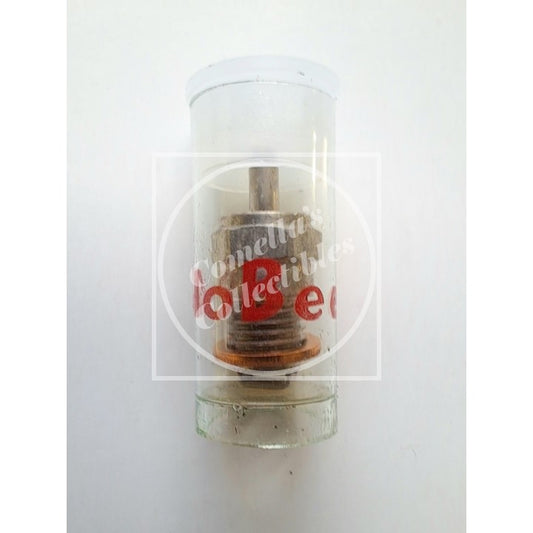 Vintage GloBee 3L Glow Plug and Copper Washer in vintage pill container