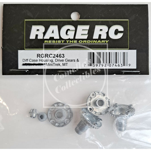 Open Bag Rage RC Diff Case Housing & Drive Gears for MiniTrek MT RGRC2463