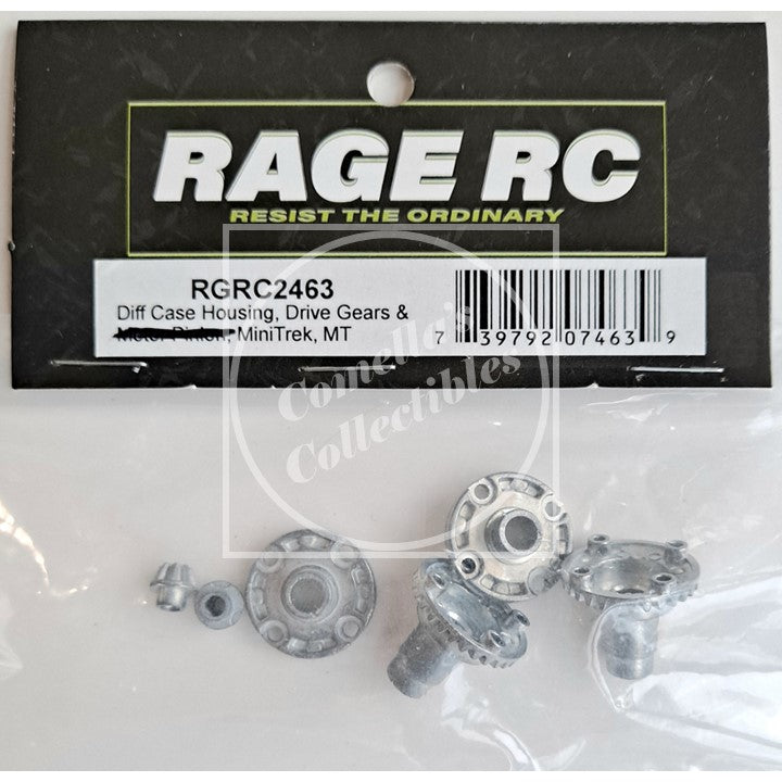 Incomplete Rage RC Diff Case Housing & Drive Gears for MiniTrek MT RGRC2463