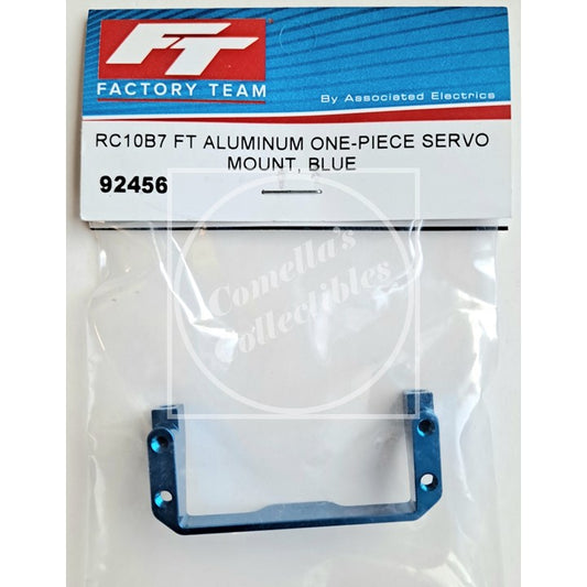 Factory Team Associated RC10B7 FT Blue Aluminum One-Piece Servo Mount #92456