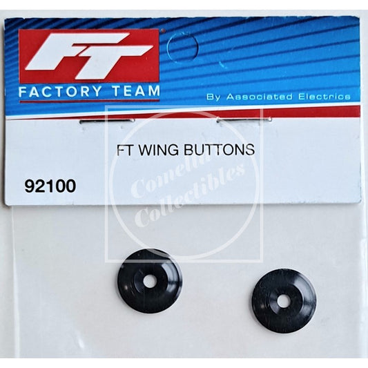 Factory Team Associated Black Aluminum Wing Buttons (2 pcs) #92100