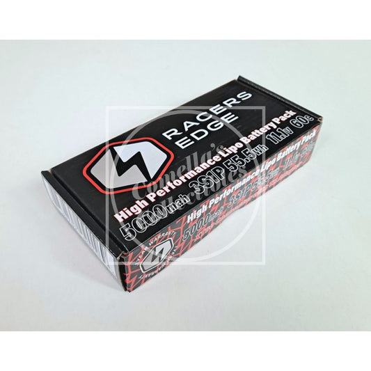 Racers Edge 5000mAh 11.1V 3S 60C LiPO Soft Battery Pack w/ XT60 & TRX Adapter