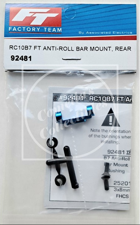 Factory Team Associated RC10B7 FT Rear Anti-Roll Bar Mount #92481
