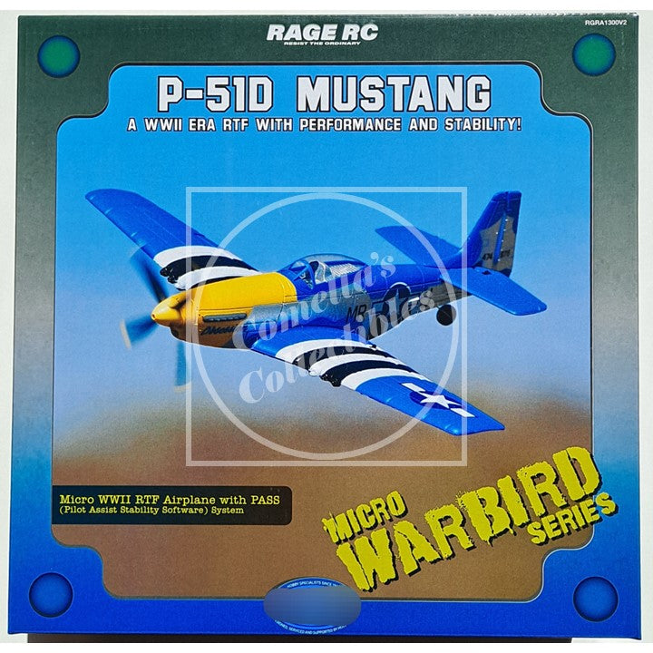 Rage RC P-51D Mustang Micro RTF Airplane w/ Pilot Assist PASS RGRA1300V2
