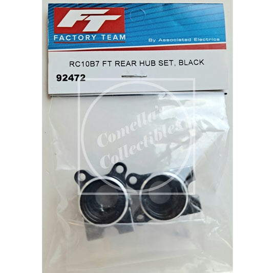 Factory Team Associated RC10B7 FT Black Aluminum Rear Hub Set #92472