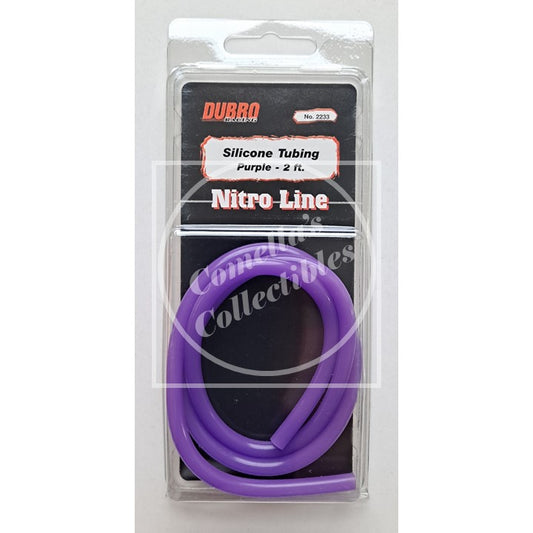 DUBRO Racing Silicone Nitro Fuel Line Tubing, Purple, 2' - 2233