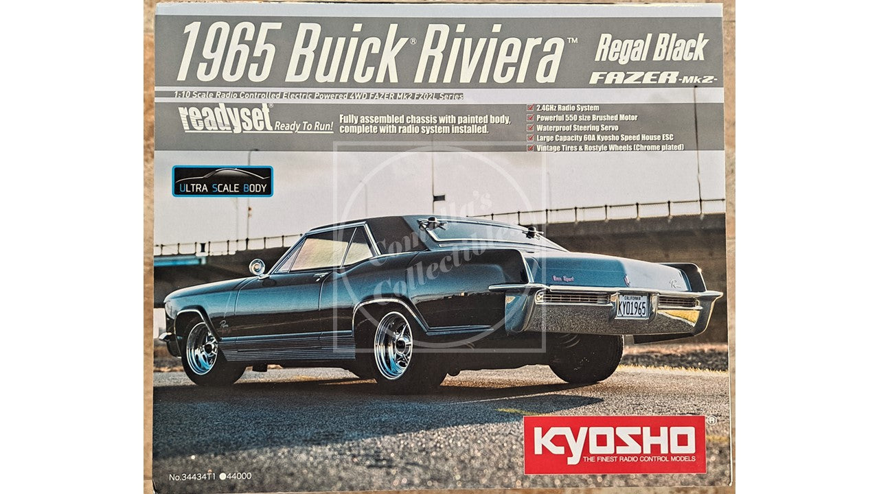 Kyosho Fazer Mk2 1/10 1965 Buick Riviera Regal Black RTR Brushed 2.4GHz #34434T1