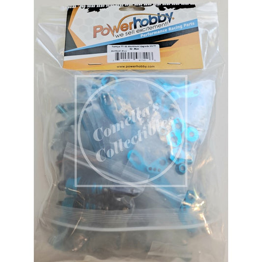 Powerhobby Aluminum Upgrade Kit (Blue) for Tamiya TT-02 Chassis PHTT0201BL