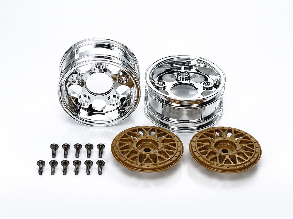 Tamiya 50549 2-Piece Mesh Wheels Gold (1 Pr)