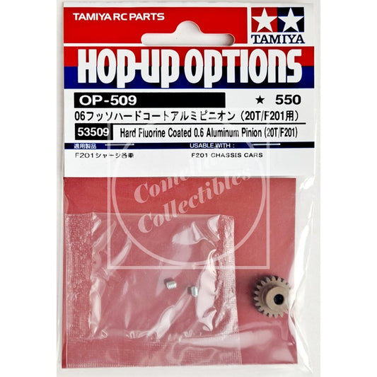 Tamiya Hop-Up 20T 0.6 Pinion Gear Aluminum Hard Fluorine Coated OP-509 53509